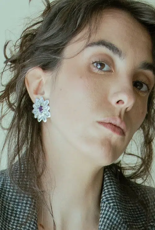 Pendientes Flor No Flor plata