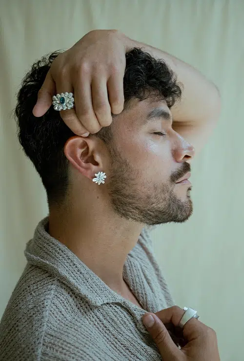 Pendientes Mini FlorNoFlor · Plata